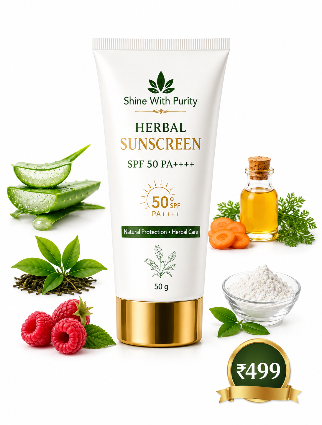 Herbal Sunscreen SPF 50 PA++++ (50 g)